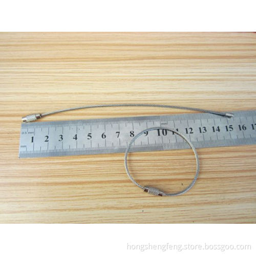 Wire Keychains, Stainless Steel Wire Keychains, Gifts Cheap Wire Screw Keychains